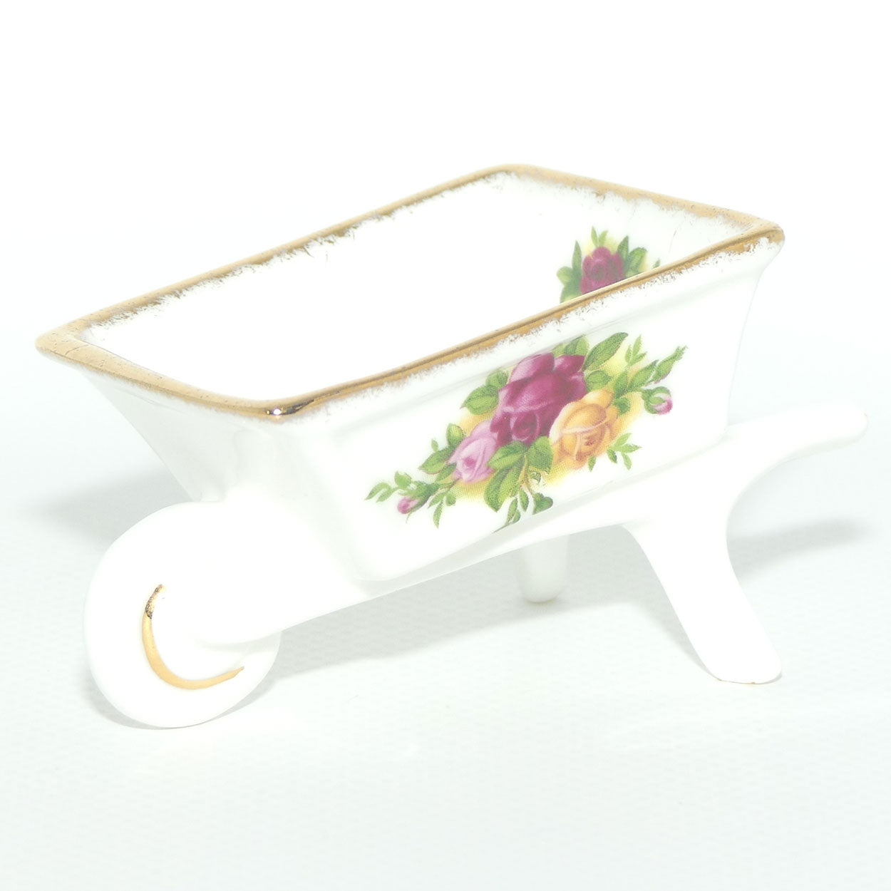 Royal Albert Bone China England Old Country Roses Wheelbarrow | Miniature