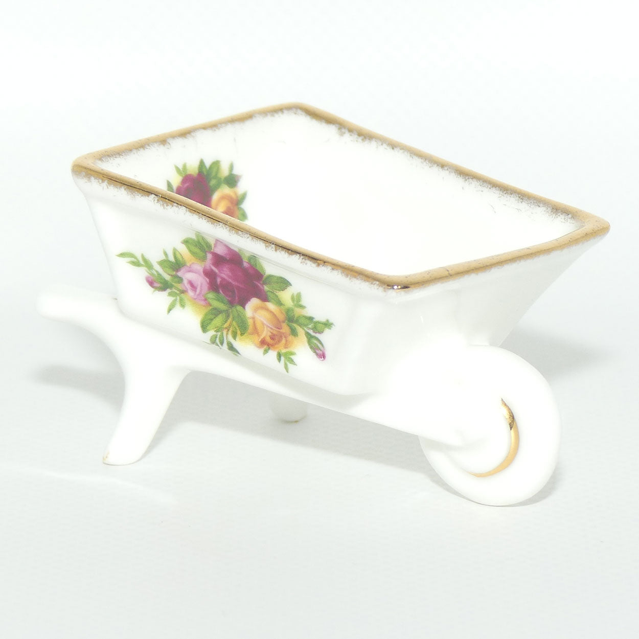 Royal Albert Bone China England Old Country Roses Wheelbarrow | Miniature