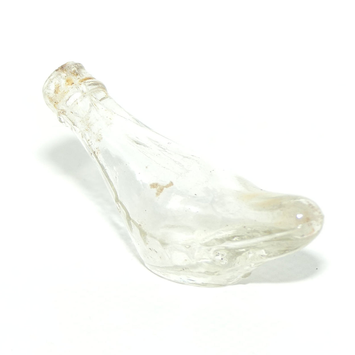 Miniature size clear glass banana shape feeder bottle | Medicine #1