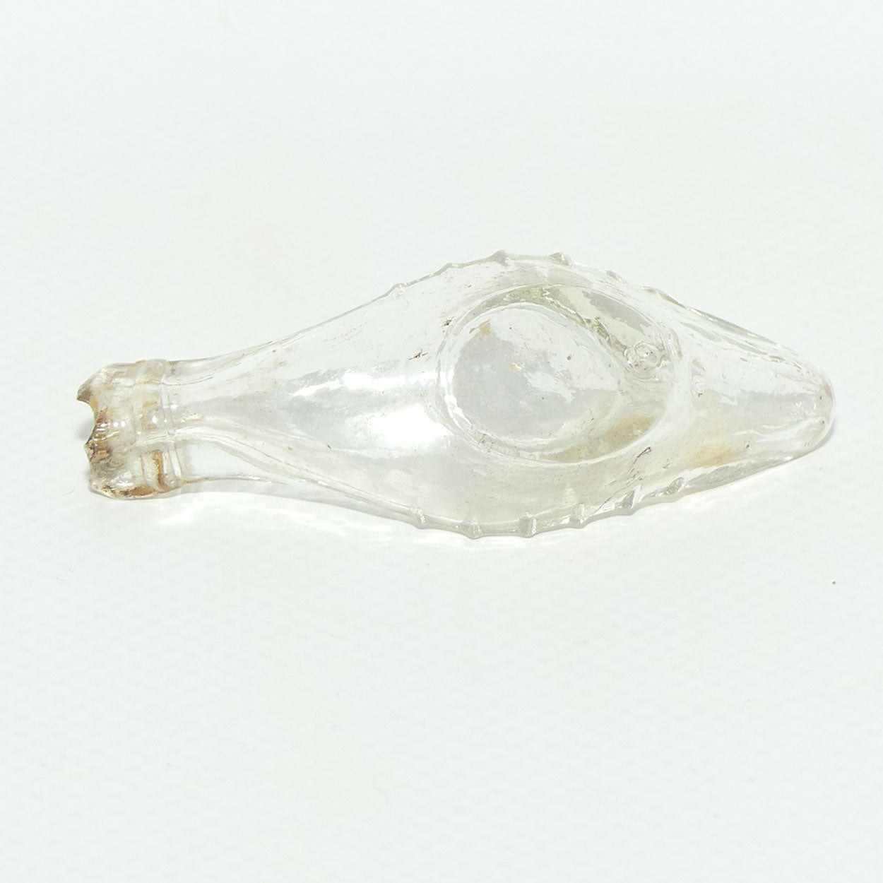 Miniature size clear glass banana shape feeder bottle | Medicine #1