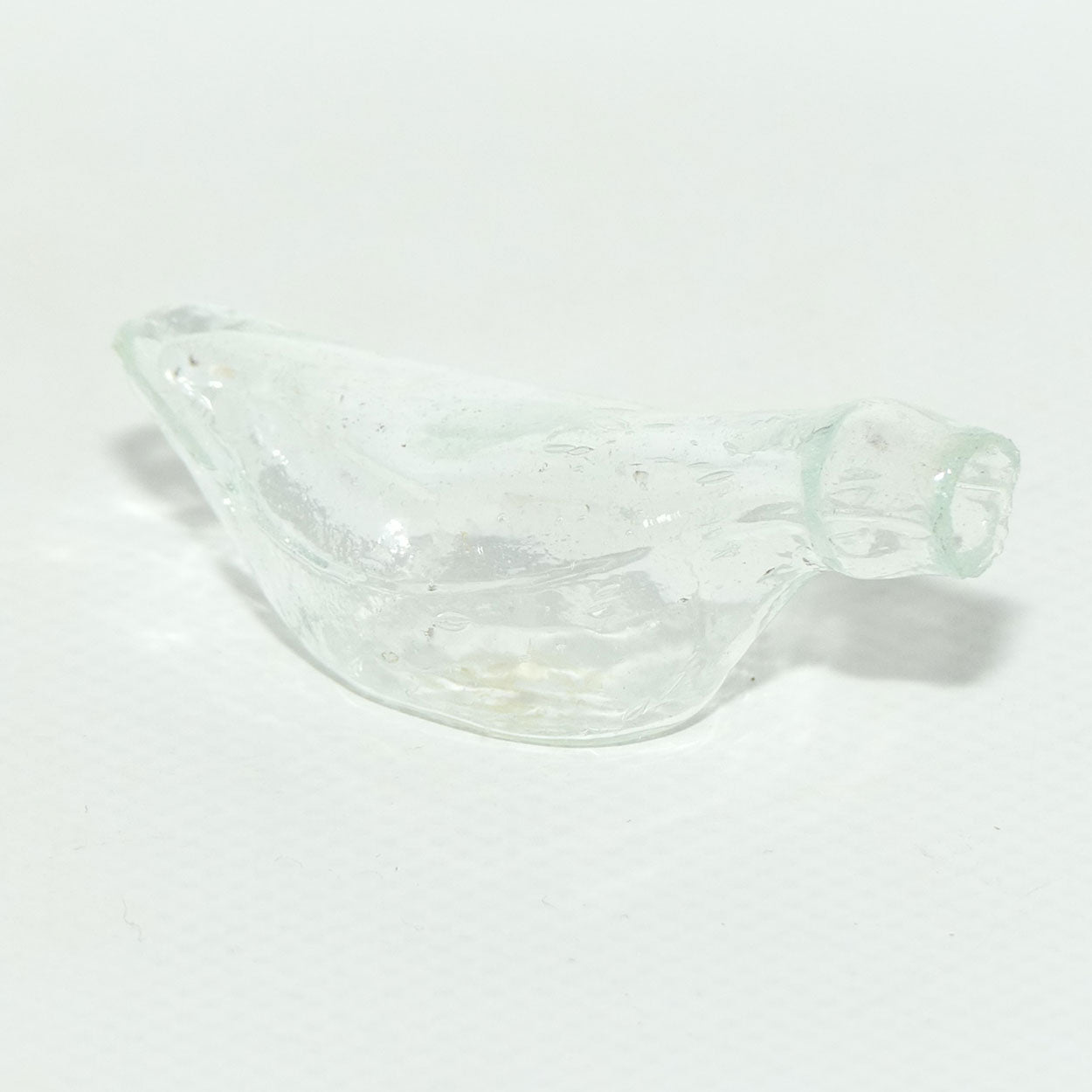 Miniature size clear glass banana shape feeder bottle | Medicine #2