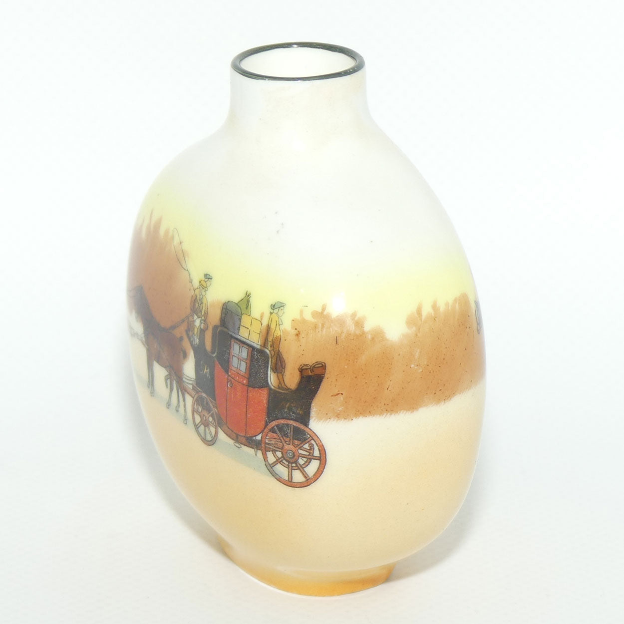 Royal Doulton Coaching Days miniature vase E3804 | Bottle vase