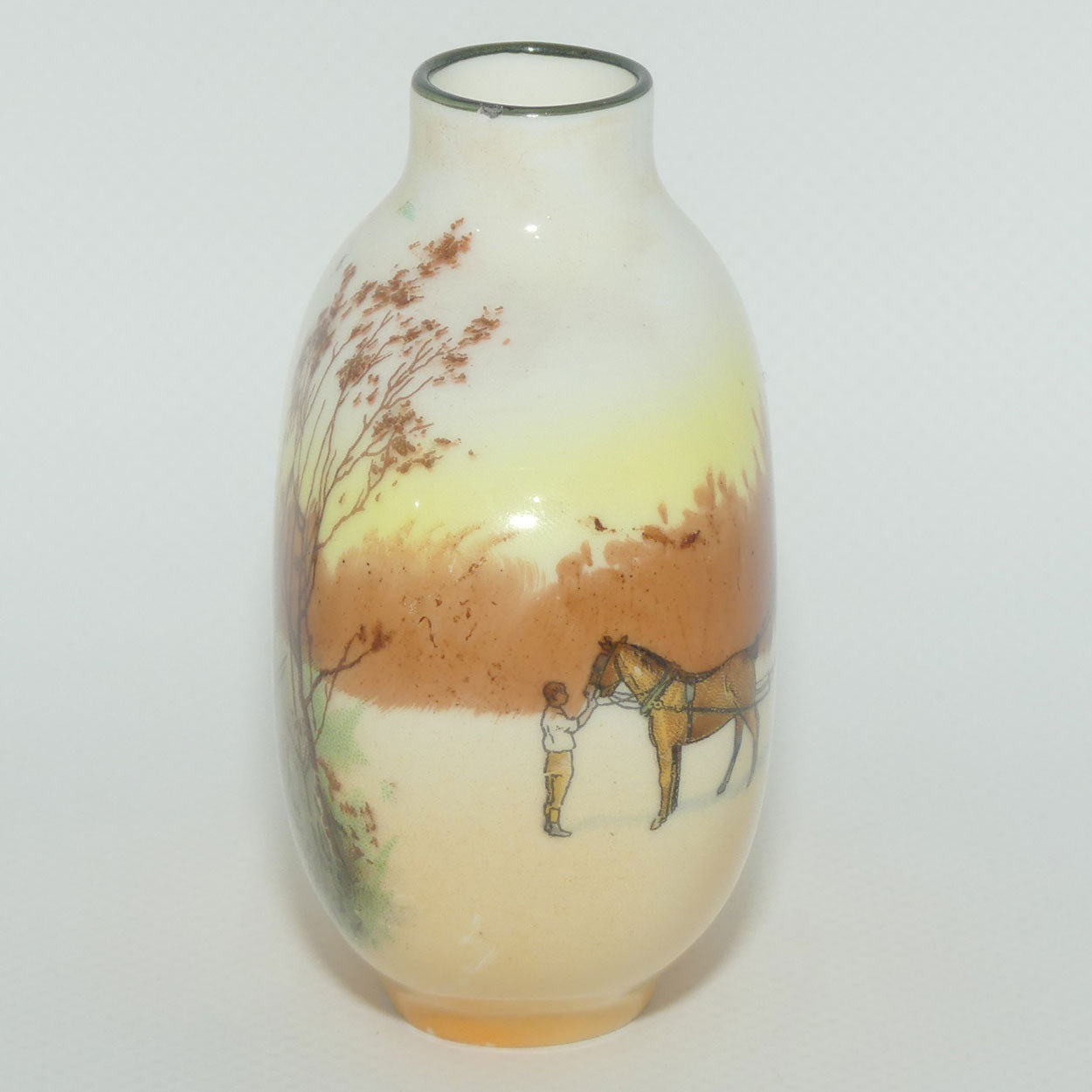 Royal Doulton Coaching Days miniature vase E3804 | Bottle vase