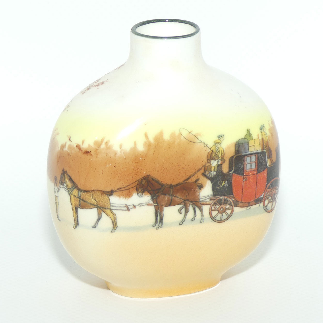 Royal Doulton Coaching Days miniature vase E3804 | Bottle vase
