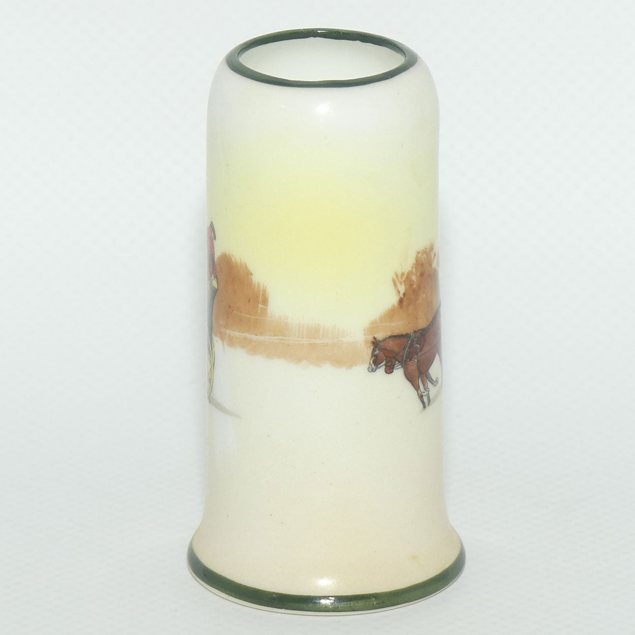 Royal Doulton Coaching Days miniature Cylindrical vase E3804 #1