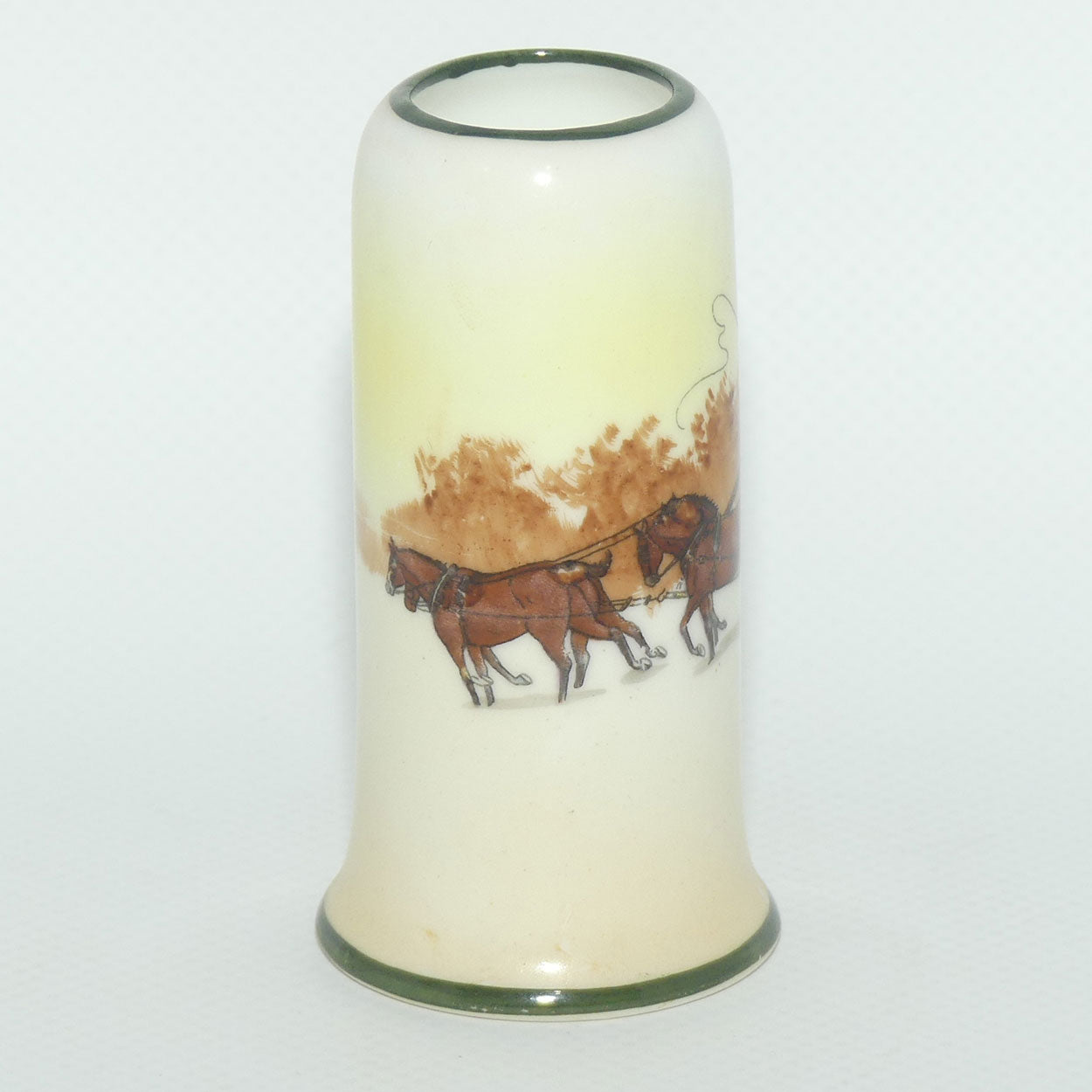 Royal Doulton Coaching Days miniature Cylindrical vase E3804 #1