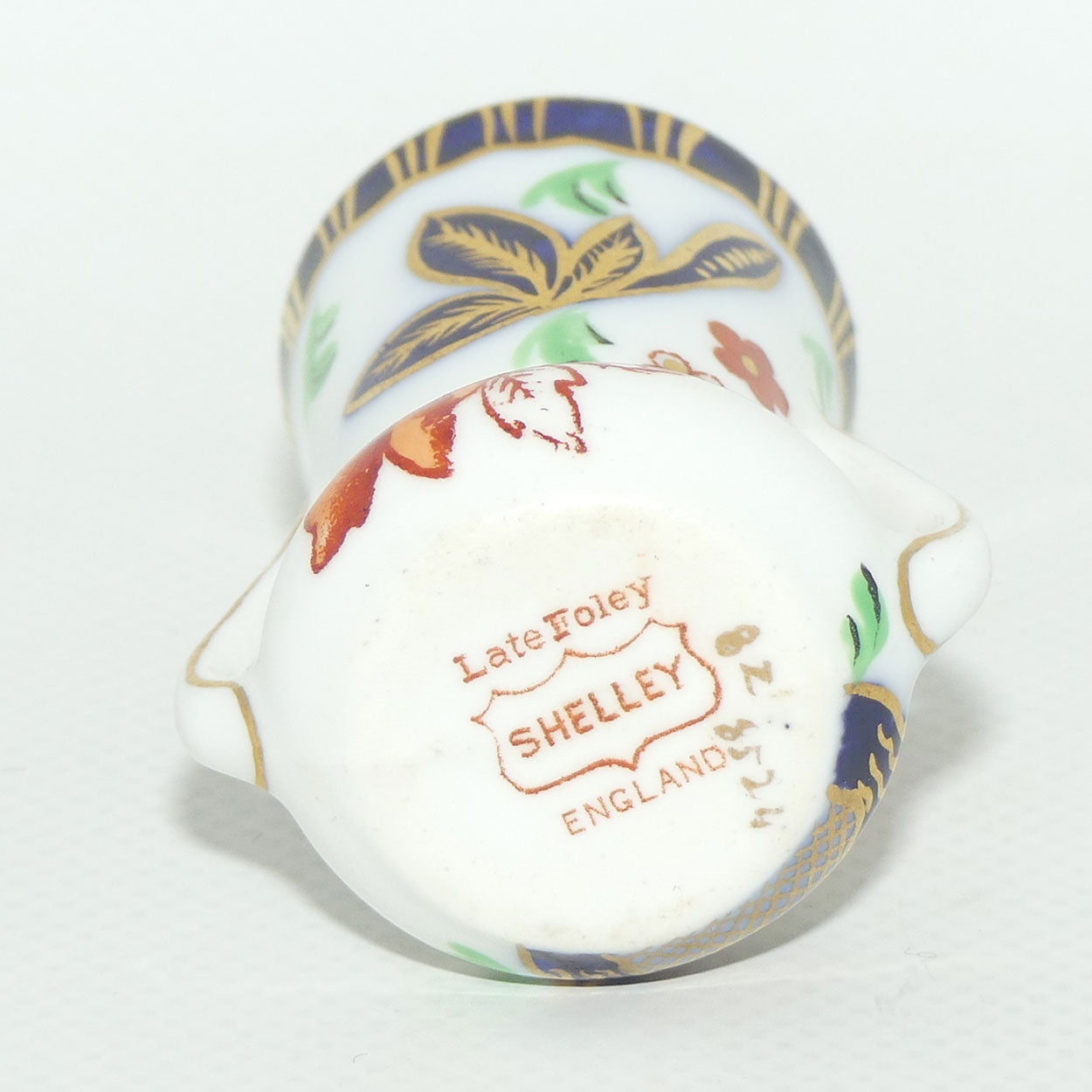 Late Foley Shelley miniature twin handle vase | Imari pattern | c.1900