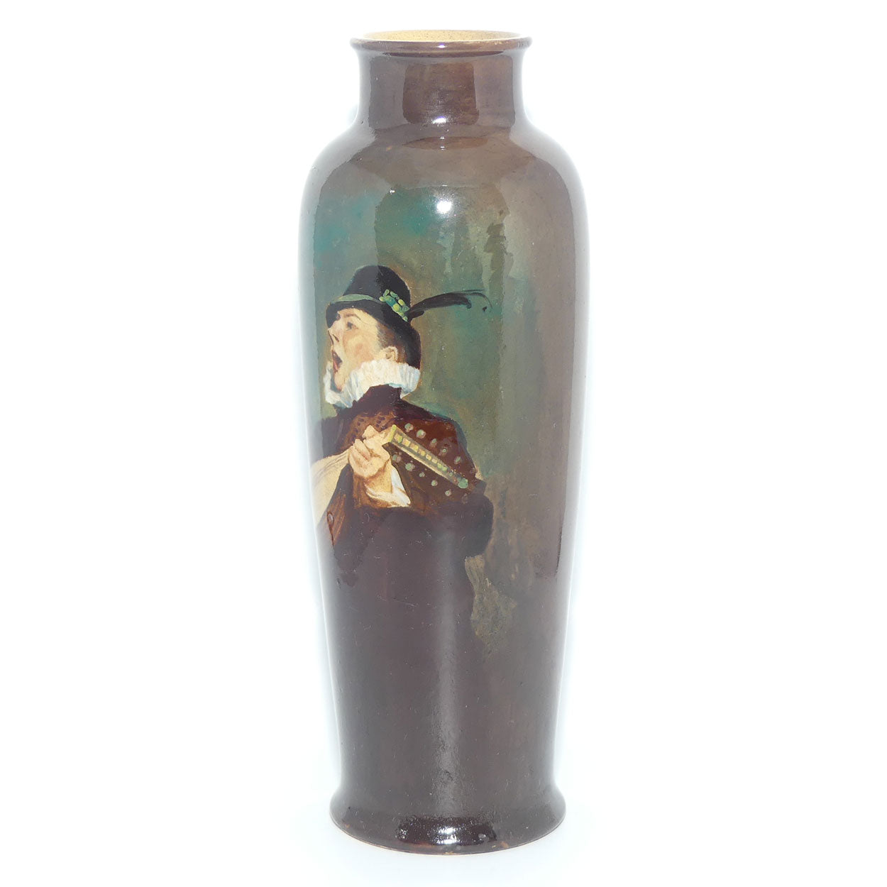 Royal Doulton hand painted Minstrel vase | Rembrandt Ware | by Arthur Eaton