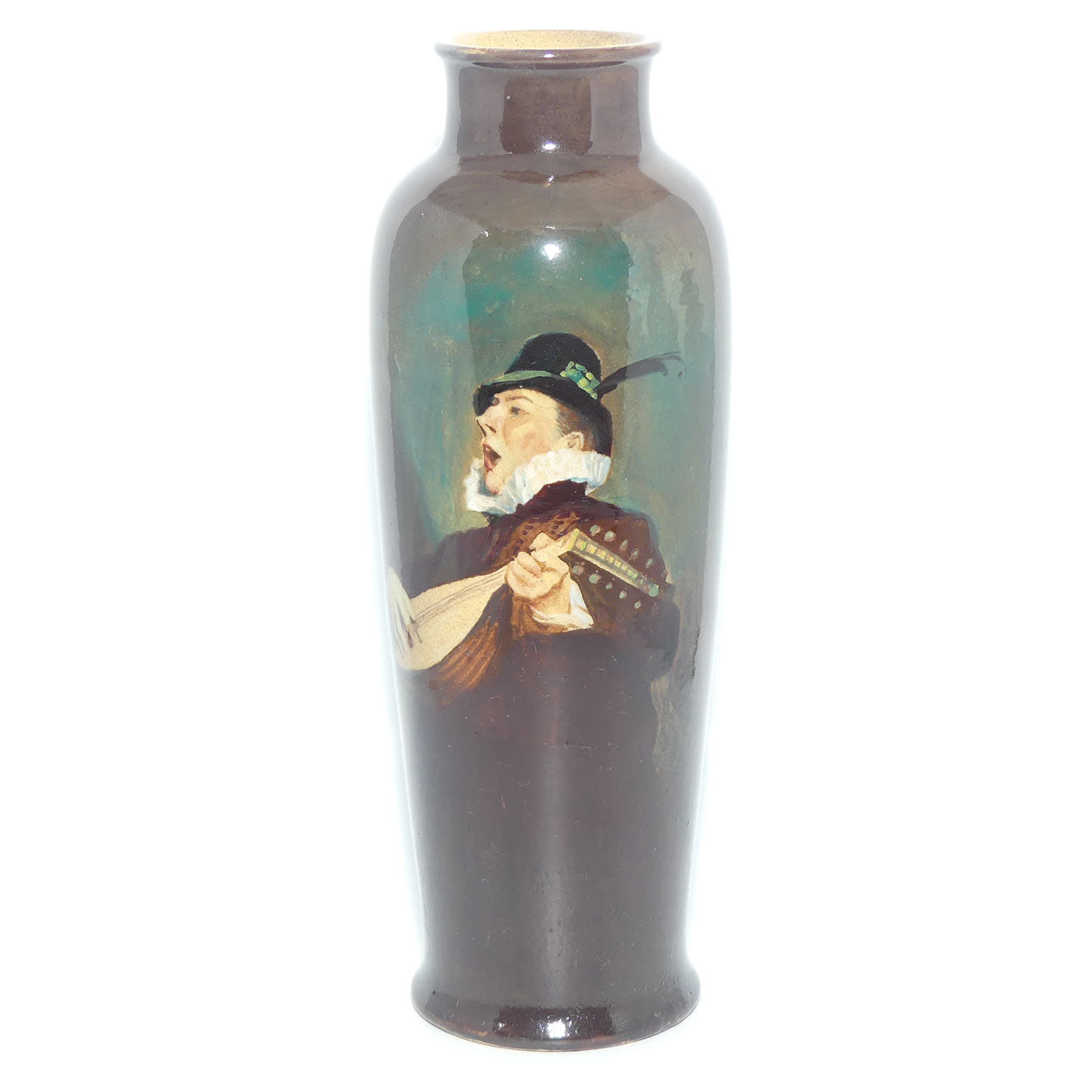 Royal Doulton hand painted Minstrel vase | Rembrandt Ware | by Arthur Eaton