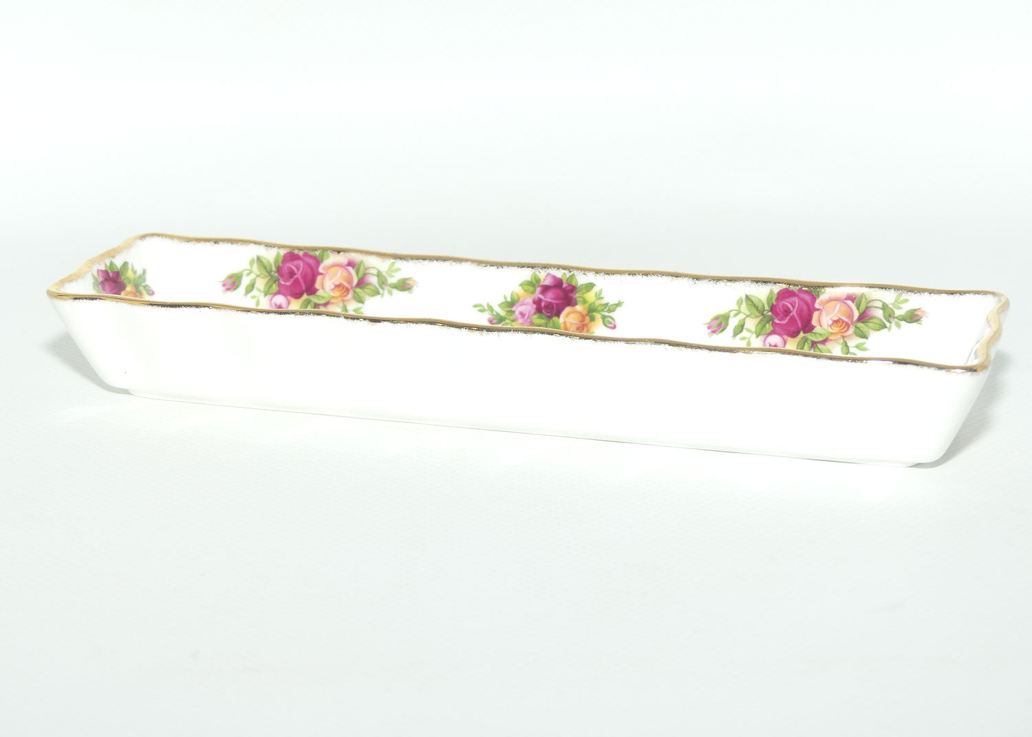 Royal Albert Bone China England Old Country Roses mint tray | © 1962 Royal Albert Ltd backstamp