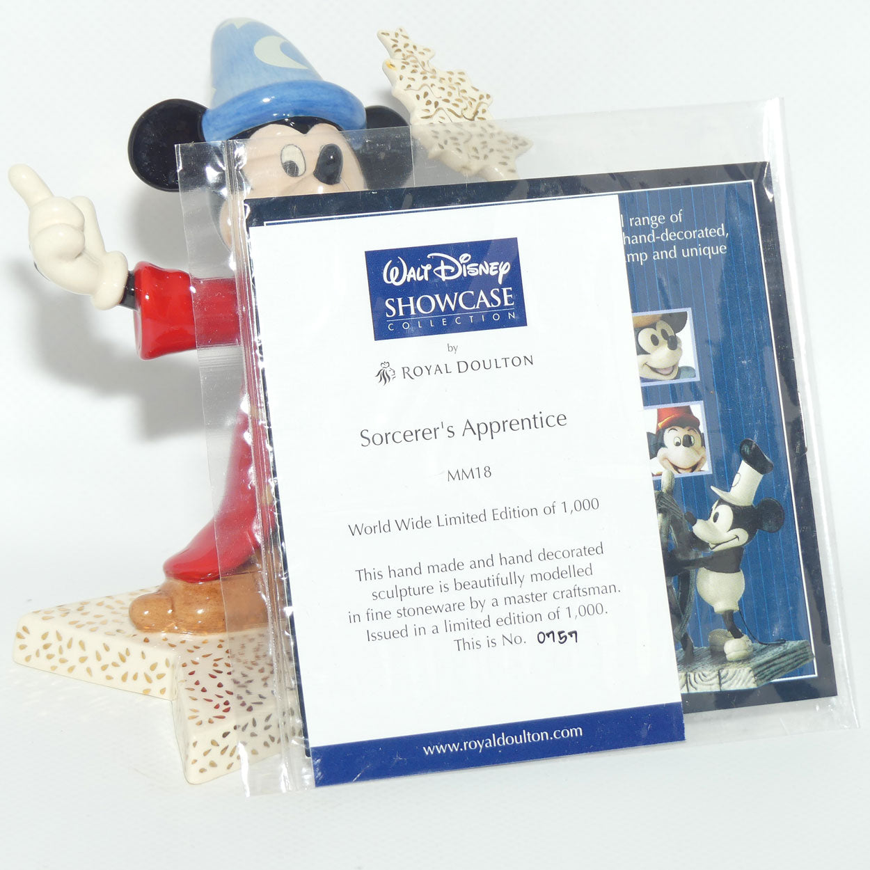 MM18 Royal Doulton Walt Disney Showcase | Mickey Mouse | Sorcerer's Apprentice | Ltd Ed