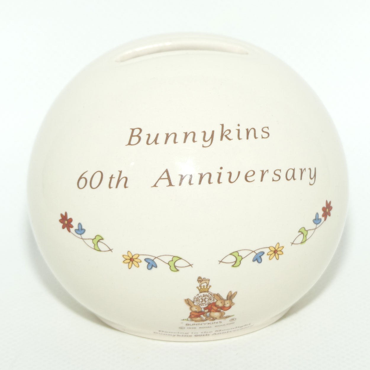 Royal Doulton Bunnykins Money Ball | Dancing in the Moonlight | 60th Anniv