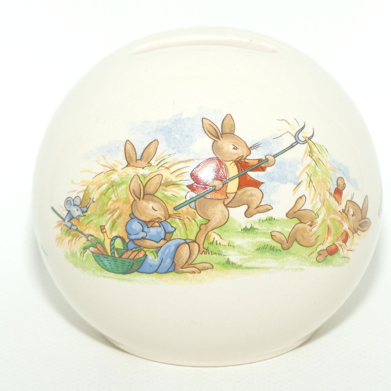 Royal Doulton Bunnykins Money Ball | Haymaking