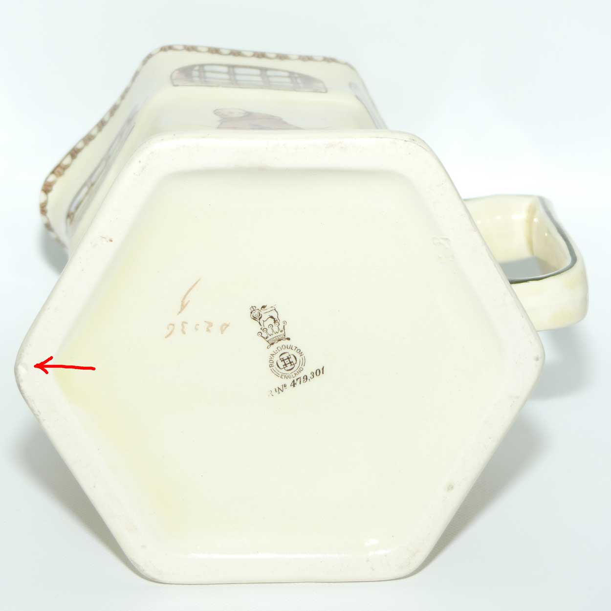 Royal Doulton Monks C pattern Hecla shape jug D2385