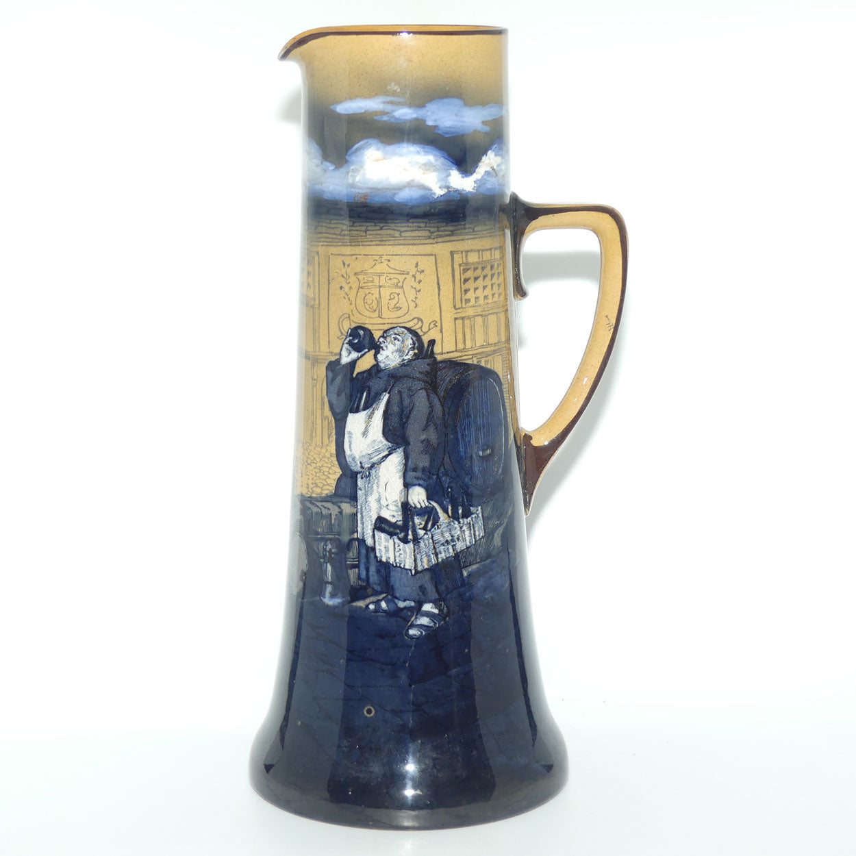 Royal Doulton Monks in the Cellar Large Whieldon jug