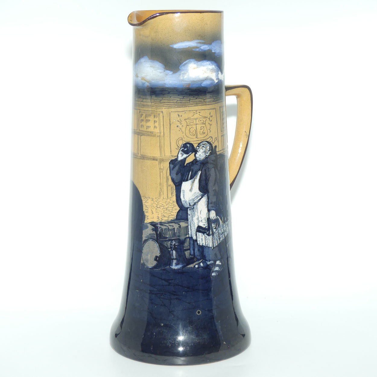 Royal Doulton Monks in the Cellar Large Whieldon jug