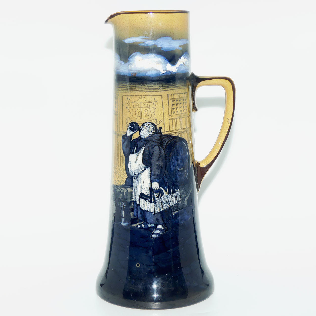 Royal Doulton Monks in the Cellar Large Whieldon jug