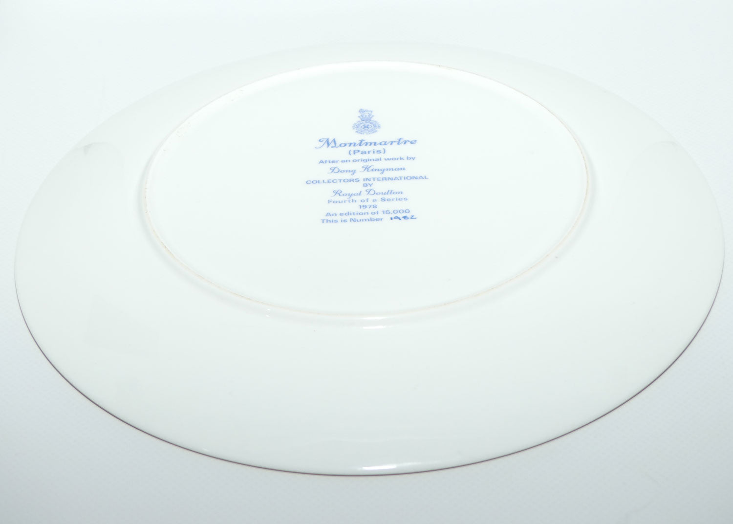 Royal Doulton Dong Kingman plate #4 | Montmartre Paris