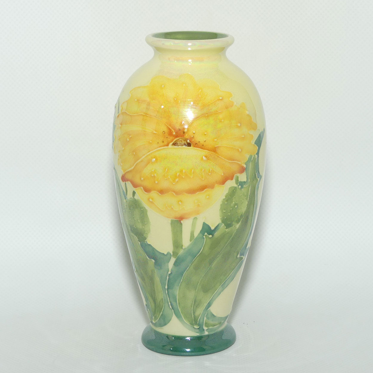 Chelsea Works Burslem | Lise B Moorcroft Trial vase | Lustre Glaze Yellow Poppy