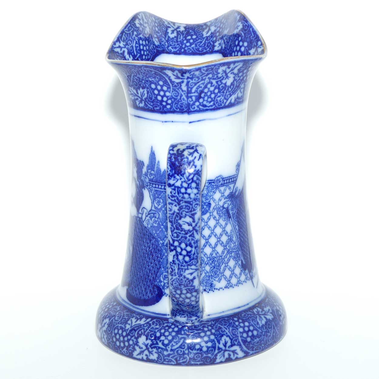 Royal Doulton Flow Blue Morrisian WH Bradley Eastern Figures pattern | Baron shape jug D1334 | #2