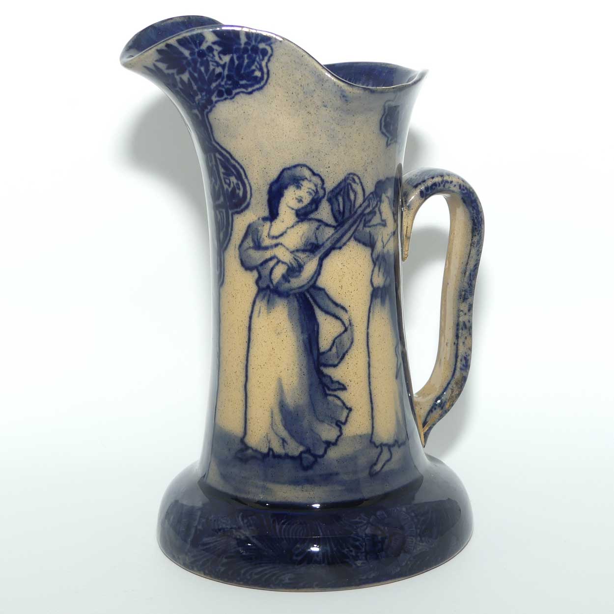 Royal Doulton Morrisian Music and Dance C jug | Baron shape | Whieldon glaze