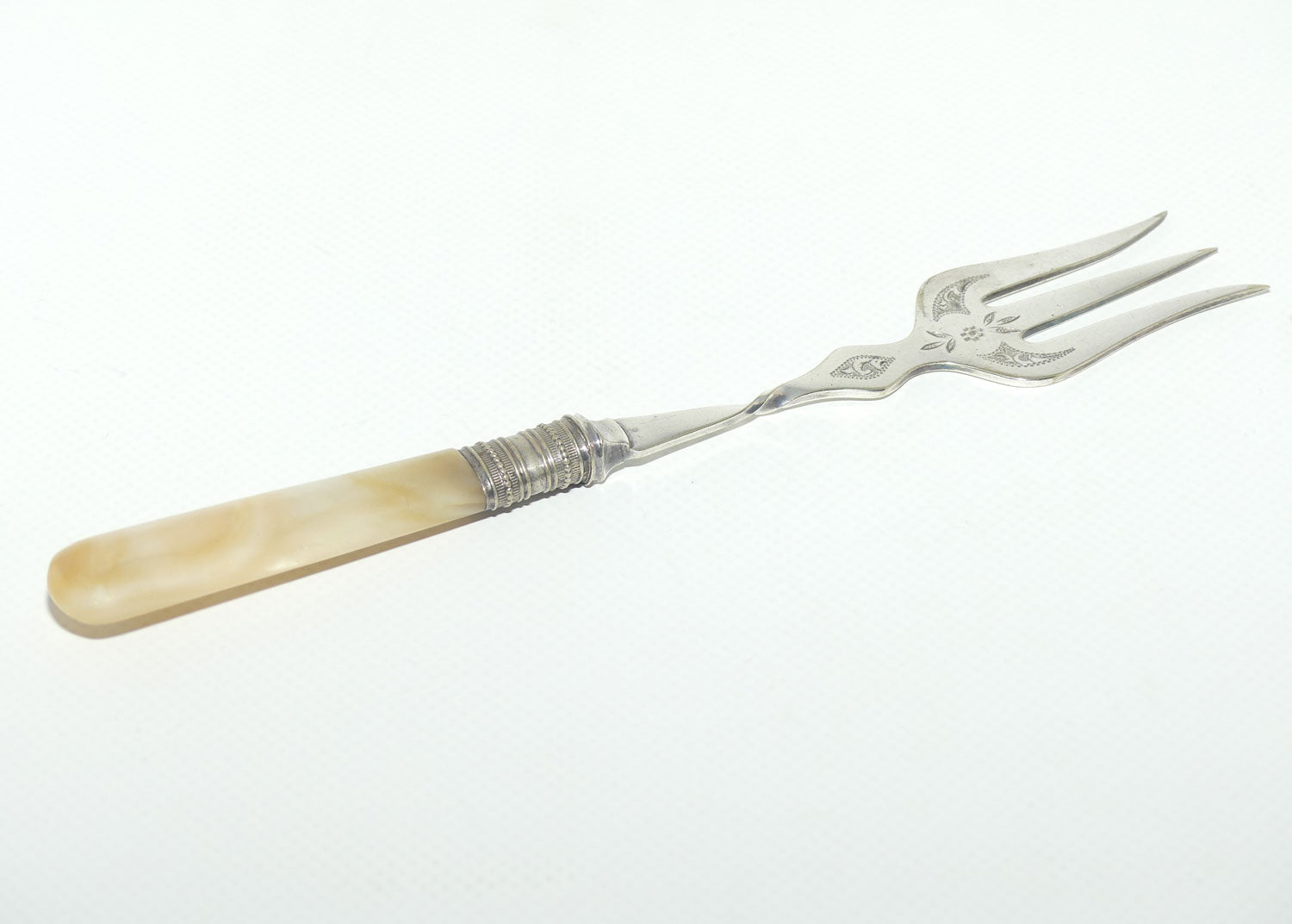 Mother of Pearl and Silver Plated Bread fork