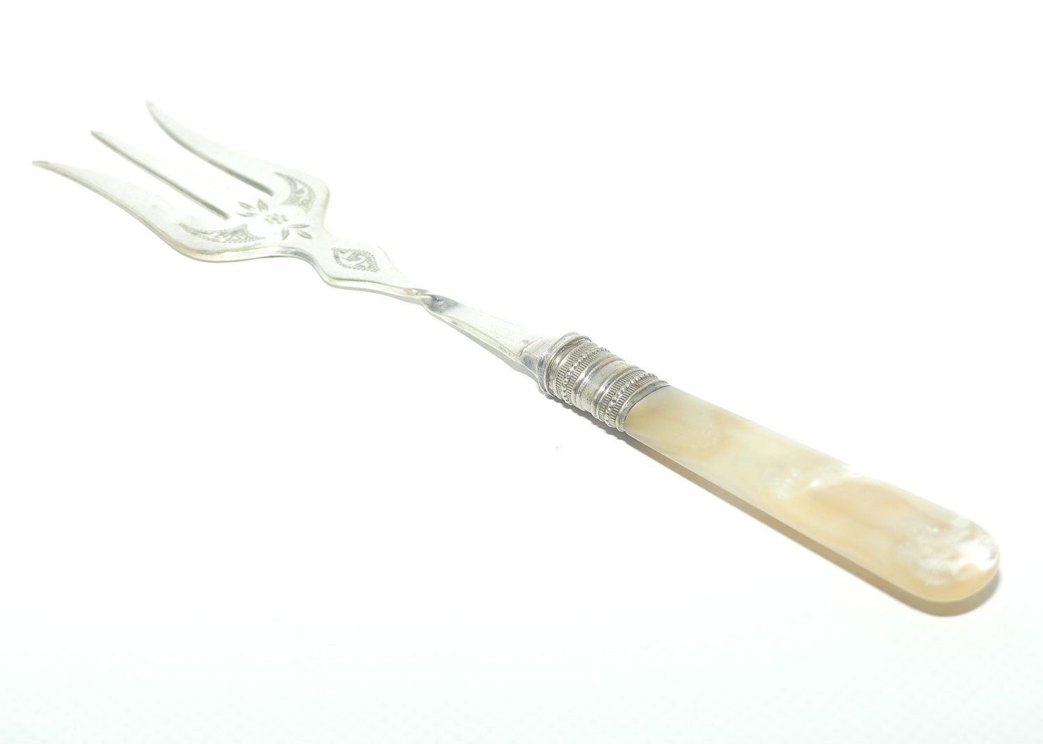 Mother of Pearl and Silver Plated Bread fork