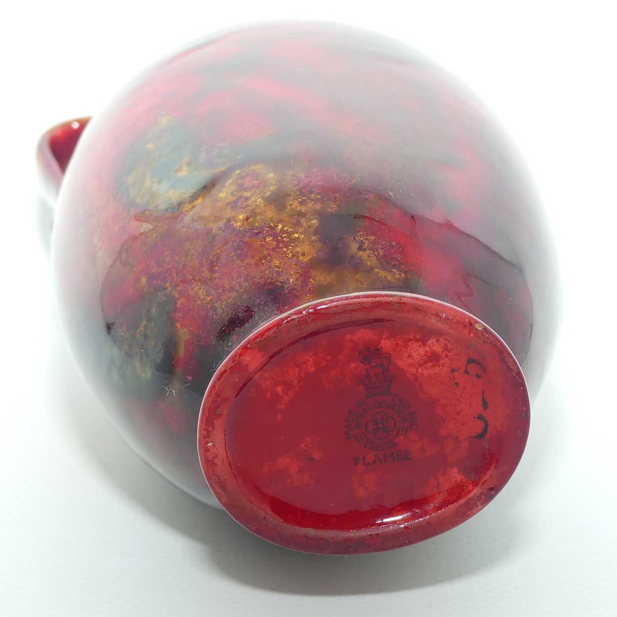 Royal Doulton Flambe Mottled colour 2 handle vase (#1)