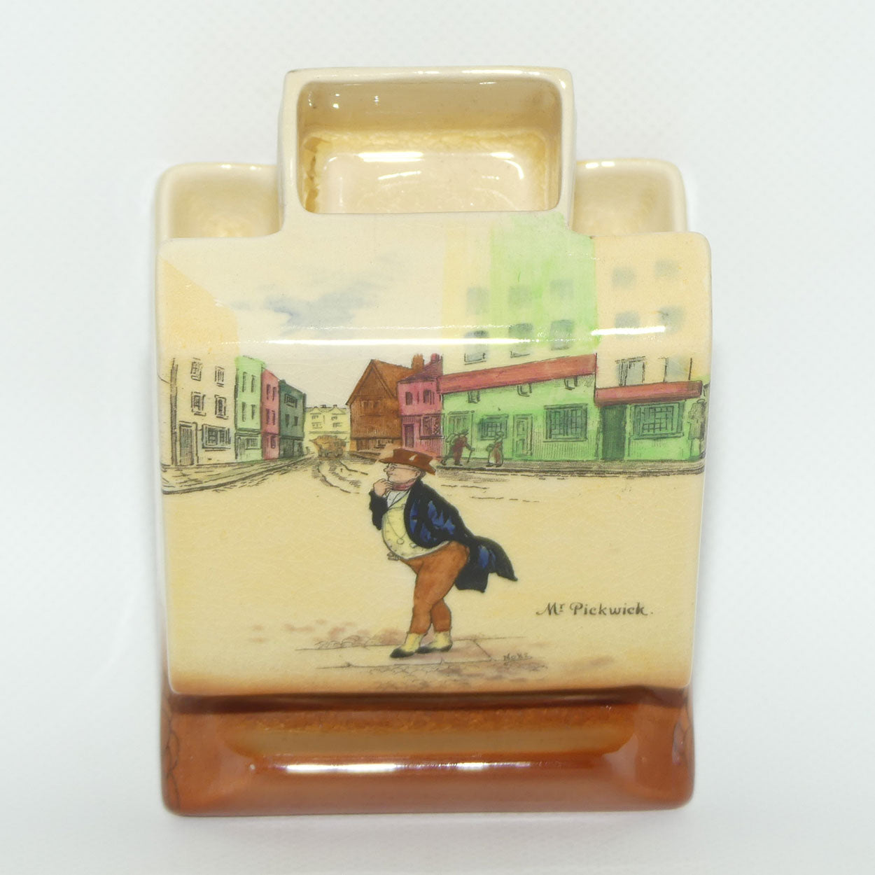 Royal Doulton Dickens Mr Pickwick and Mr Micawber cigarette dispenser D5175