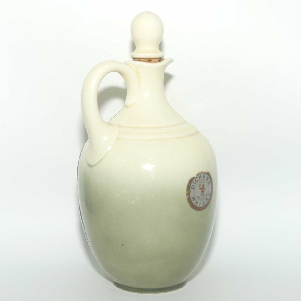 Royal Doulton Queensware Mr Pickwick from Dickens flask and stopper