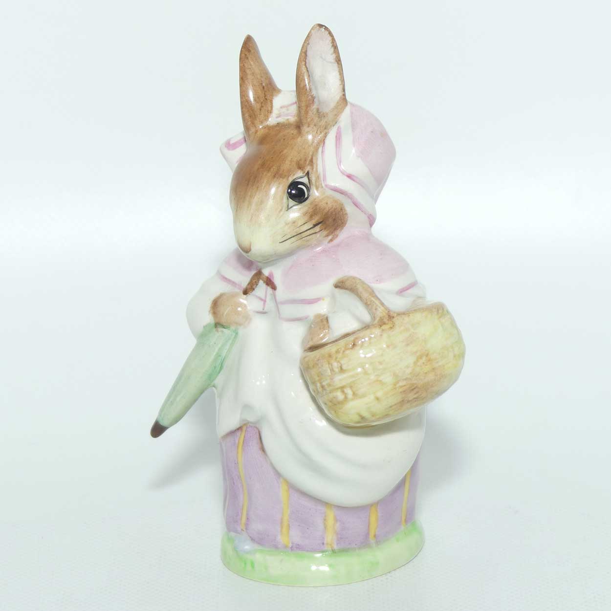 Beswick Beatrix Potter Mrs Rabbit | Umbrella Out | Lilac | GOLD OVAL BP2a | #4