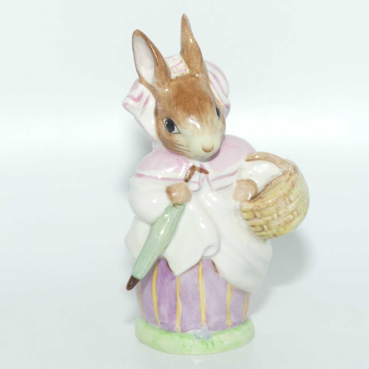 Beswick Beatrix Potter Mrs Rabbit | Umbrella Out | Lilac | GOLD OVAL BP2a | #4