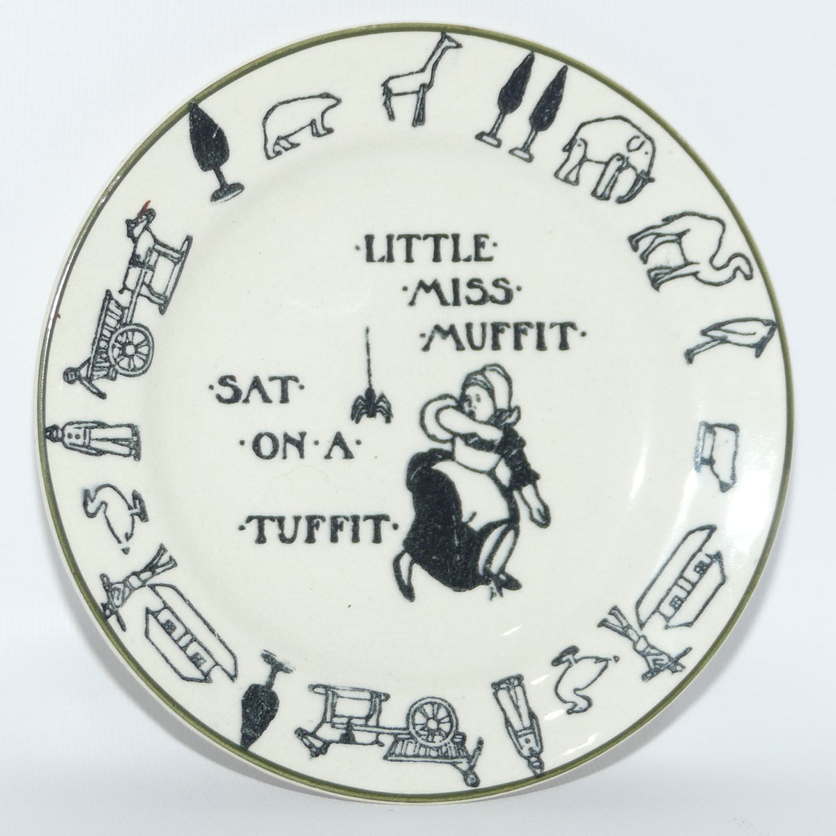 Royal Doulton Nursery Rhymes plate D2833 | Little Miss Muffit