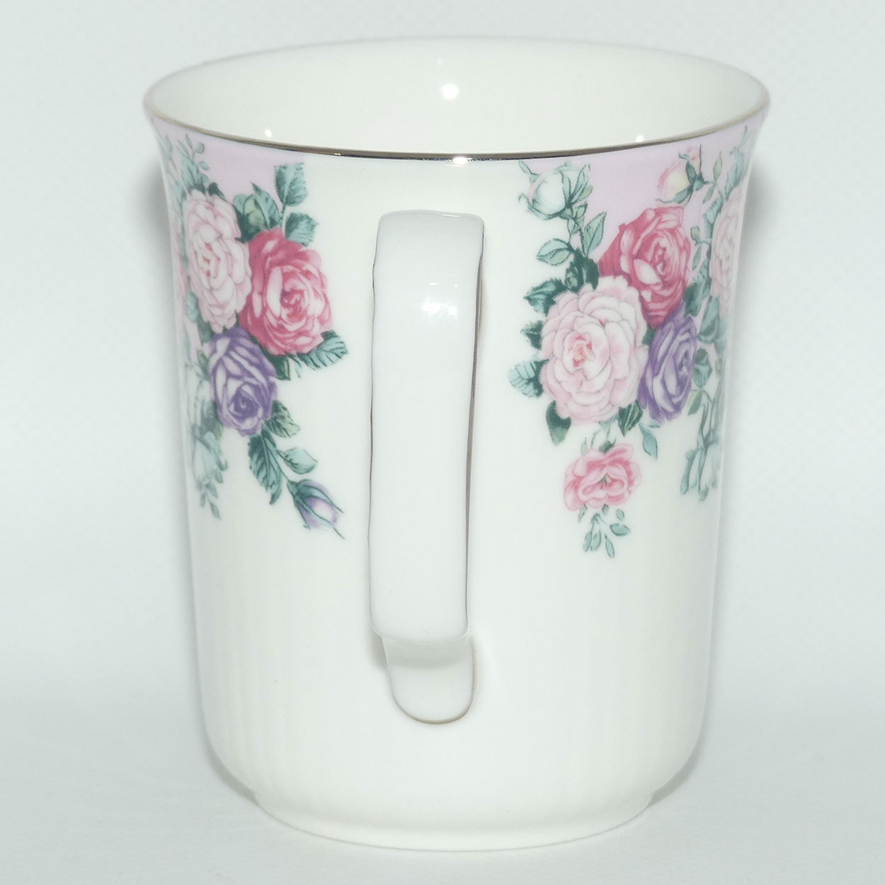 Royal Albert Bone China England Rose Garland coffee mug | later stamp