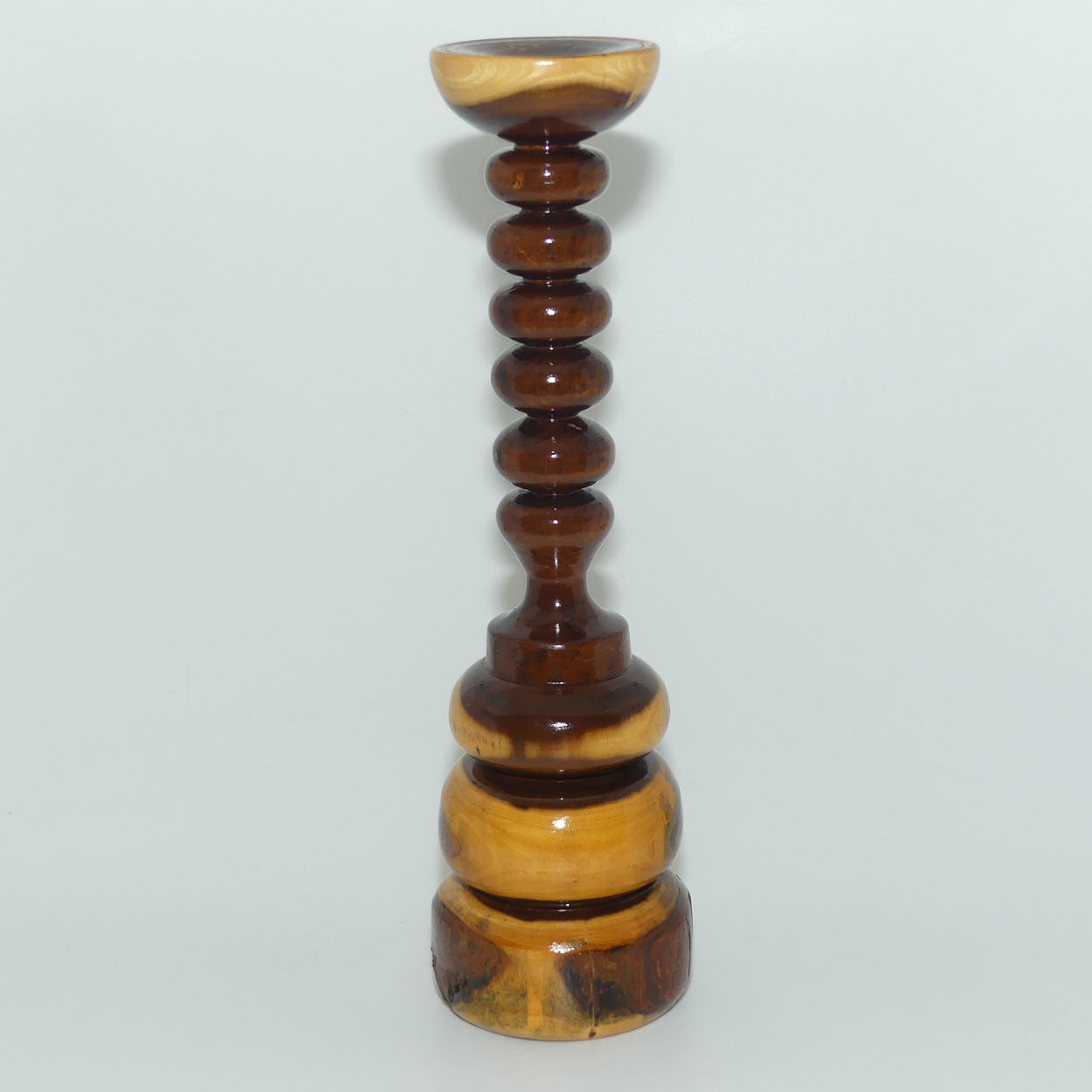 Mulga Wood ring turned candlestick