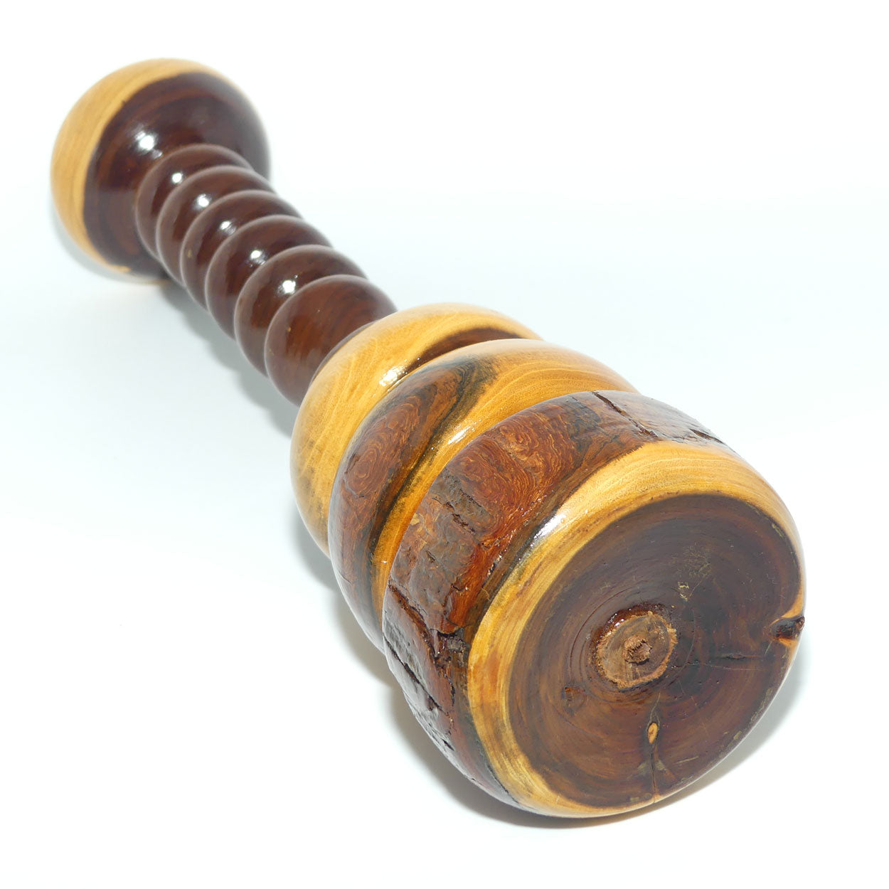 Mulga Wood ring turned candlestick