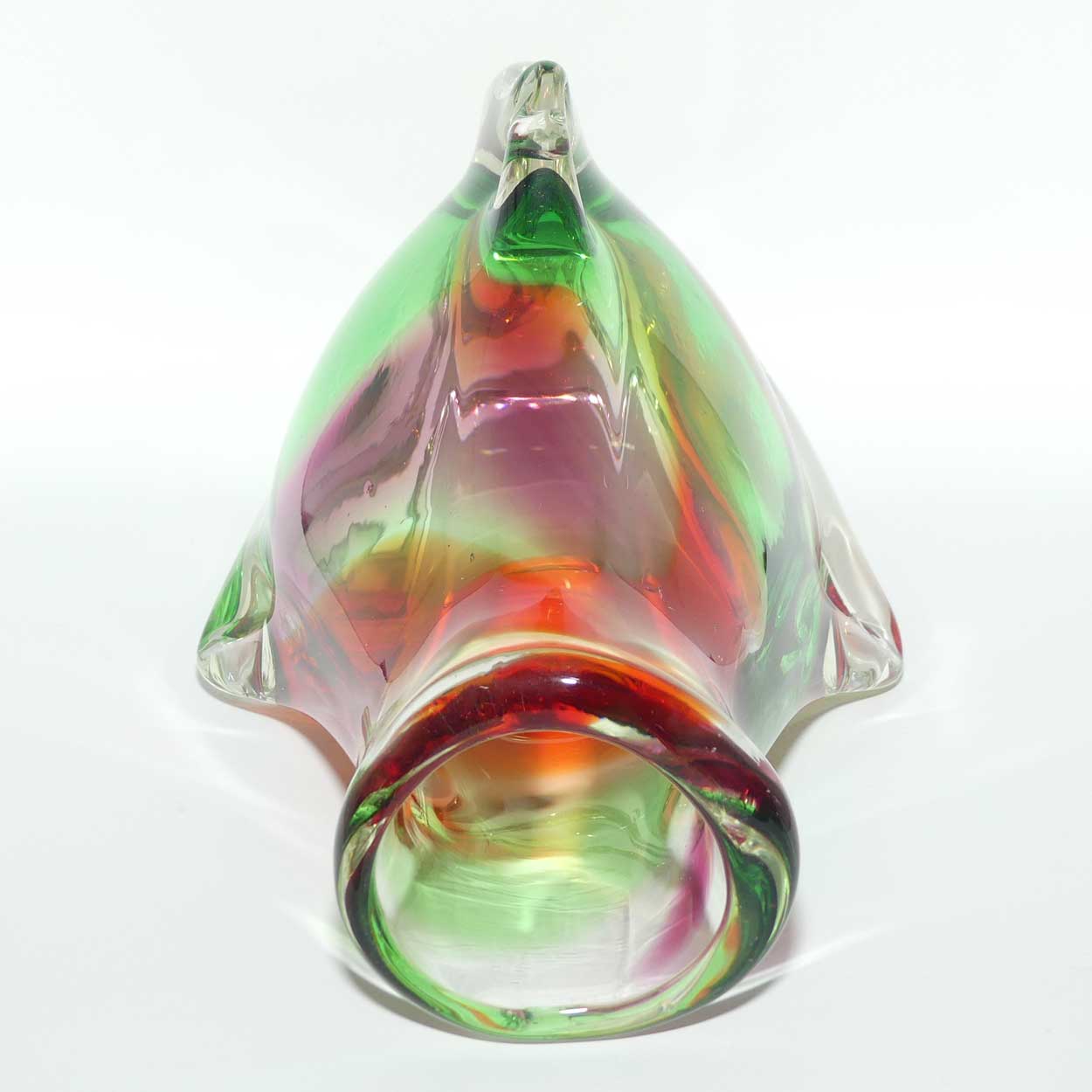 Czech Art Glass Vase | Sommerso style | Multicolour design and Great Shape