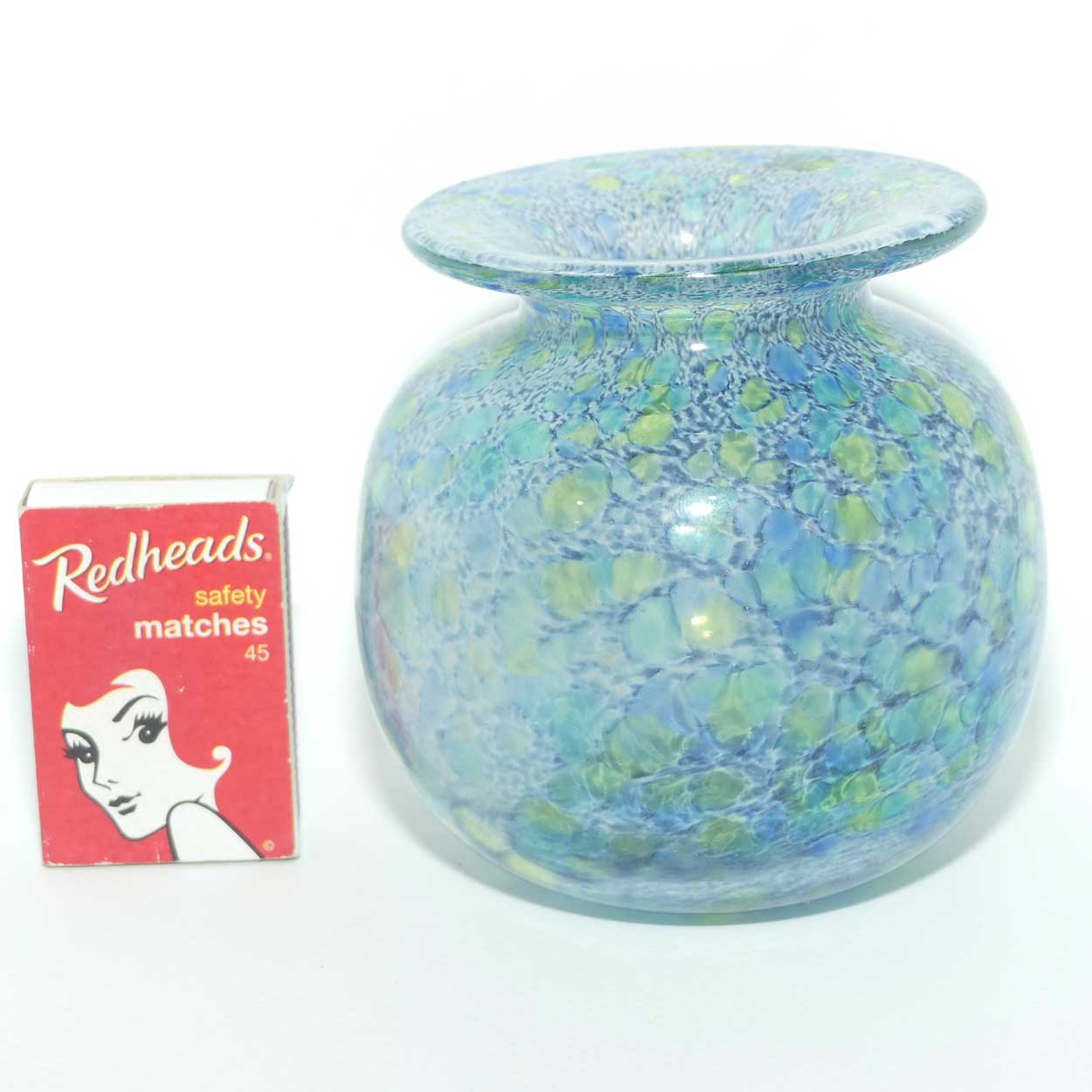 Peter Goss multicoloured Art Glass vase | Ltd Ed | signed and dated 85