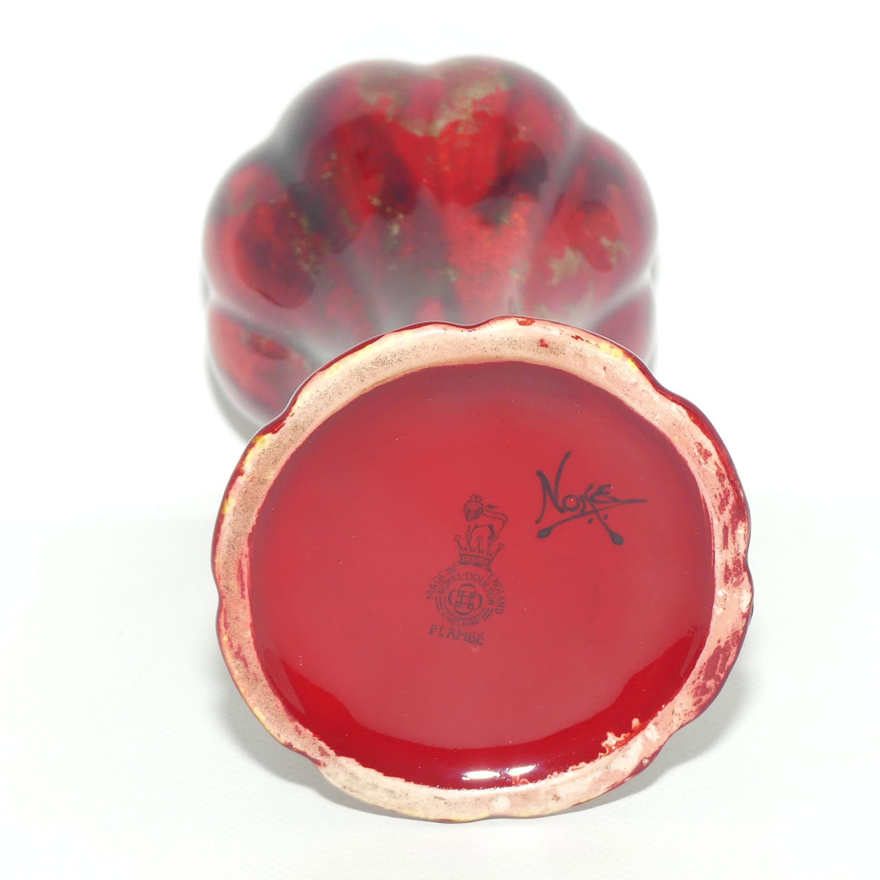 Royal Doulton Flambe Mushroom shape vase (Noke)