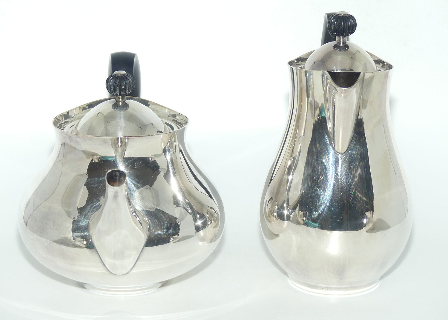 Mappin and Webb Mid Century 4 piece Silver Plated tea set by Eric Clements