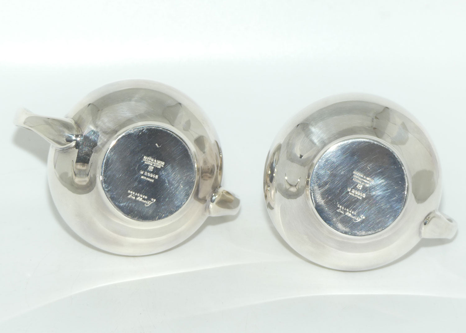 Mappin and Webb Mid Century 4 piece Silver Plated tea set by Eric Clements