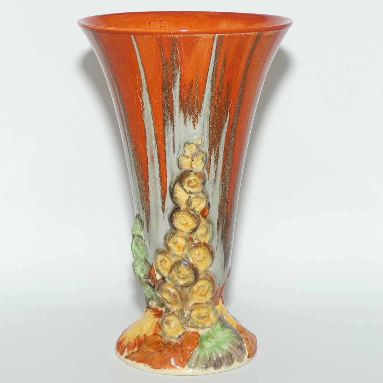 Clarice Cliff My Garden vase with Delicia glaze | 23cm