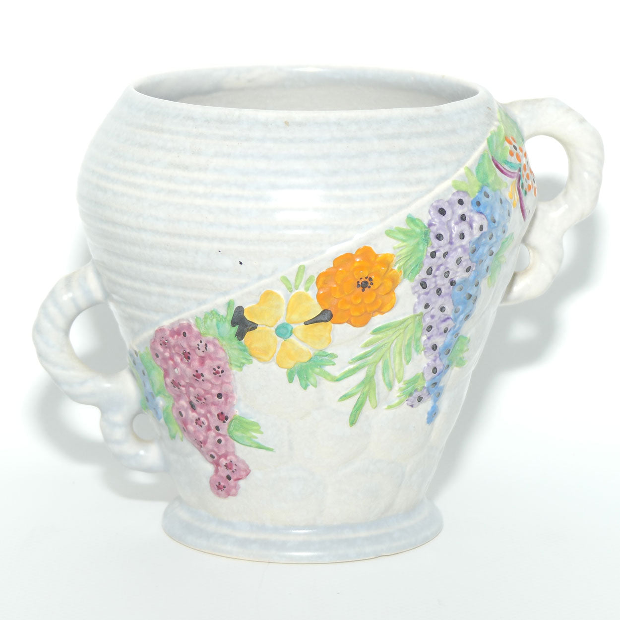 Carlton Ware Art Deco My Garden twin handle vase