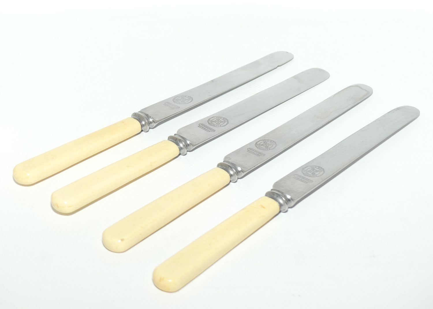Set of 4 Mytton Sheffield | Firth Brearley Stainless | Faux Bone Handle Dinner Knives | 24cm