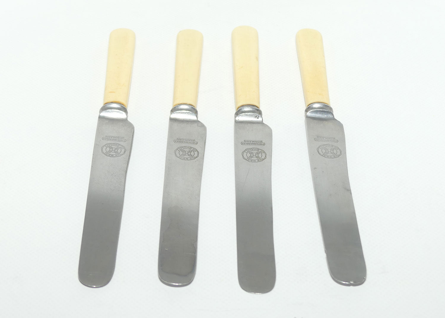 Set of 4 Mytton Sheffield | Firth Brearley Stainless | Faux Bone Handle Dinner Knives | 24cm