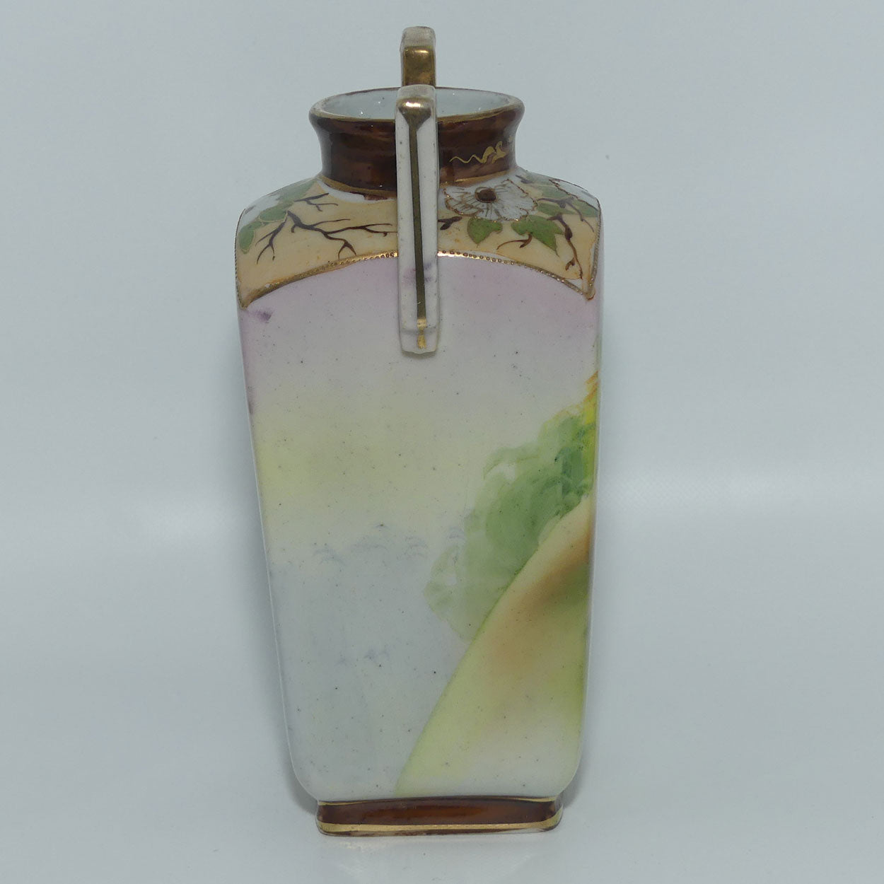 Nagoya SNB Nippon Gilt and Hand Painted Peacock vase #2 | 17cm