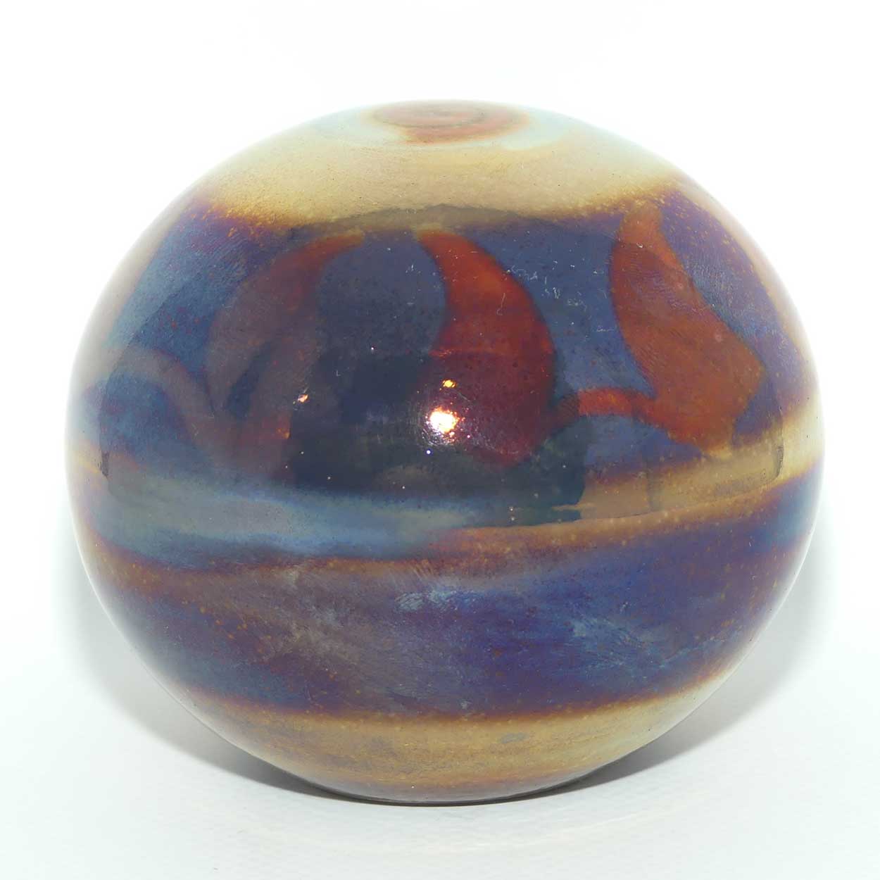Australian Pottery sphere with lustre glaze by Nancy Marshall