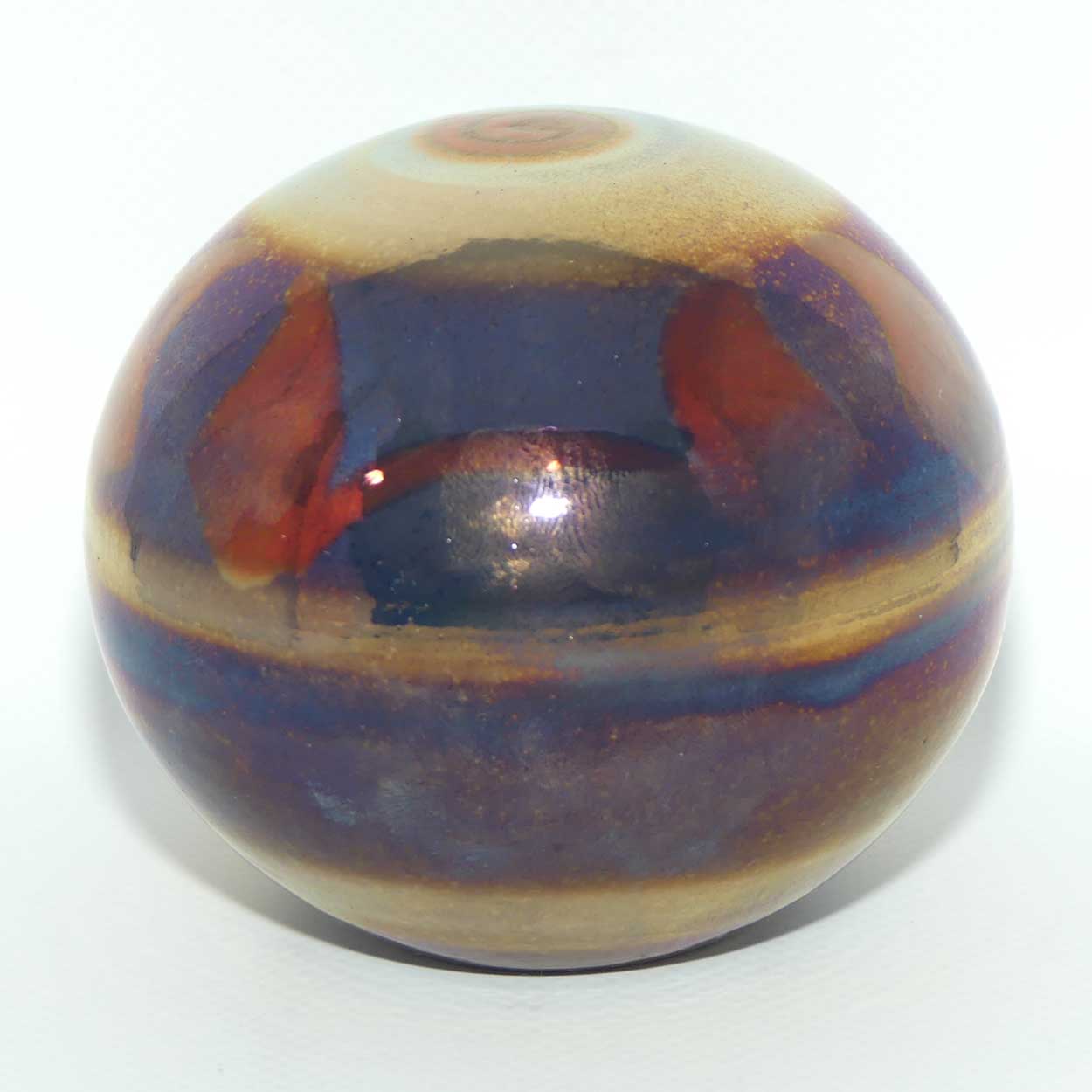 Australian Pottery sphere with lustre glaze by Nancy Marshall