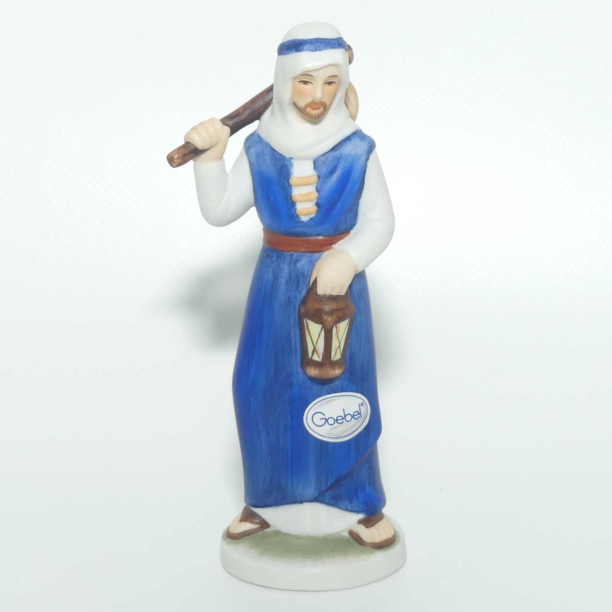 Pair Goebel Nativity figures by Janet Robson | Flight into Egypt | Mary and Baby Jesus and Joseph