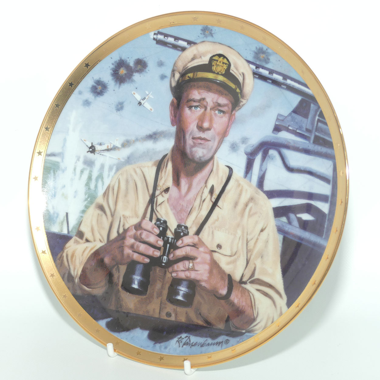 Franklin Mint Heirloom plate | John Wayne | Symbol of America's Naval Heroes + Cert
